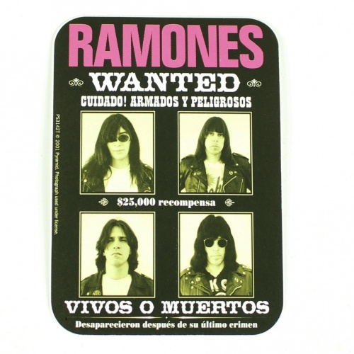 Ramones Wanted Vinyl Sticker