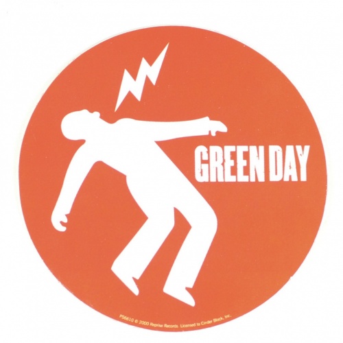 Green Day Shock Man Logo Vinyl Sticker