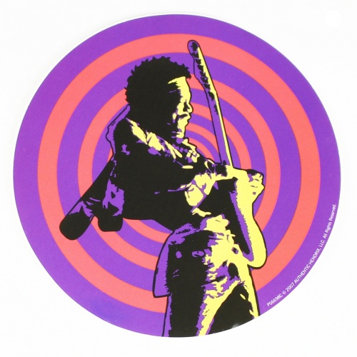 Jimi Hendrix Pop Art Spiral Vinyl Sticker