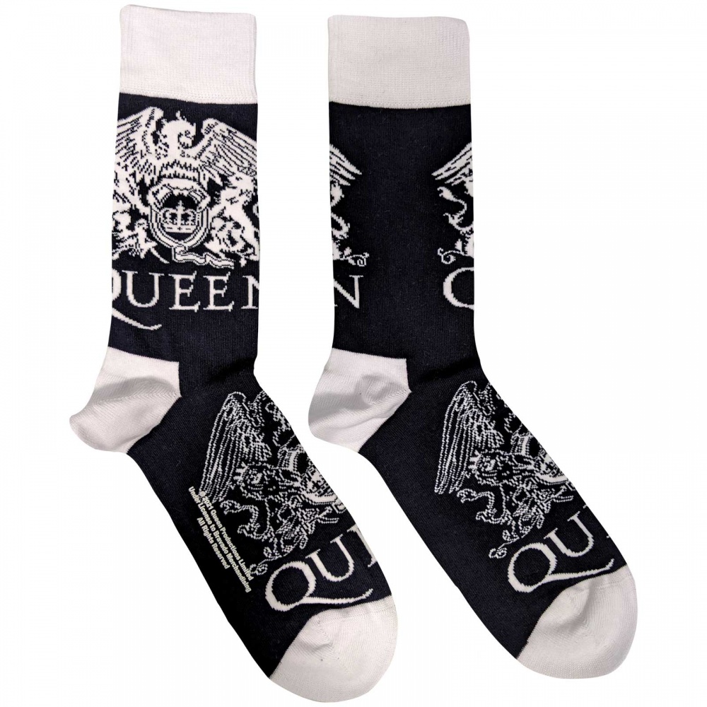 Queen White Crest Logo Socks (7-11)