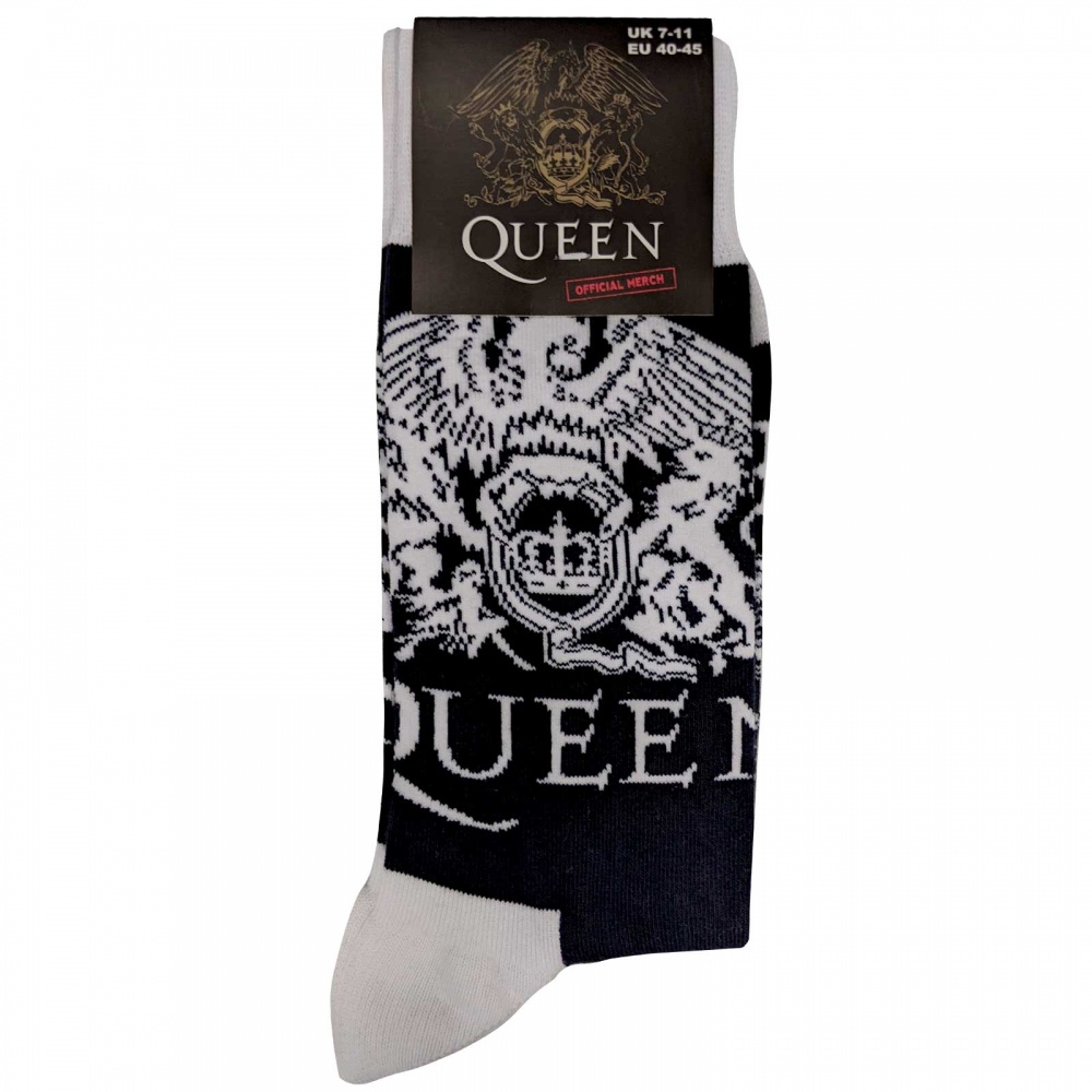 Queen White Crest Logo Socks (7-11)