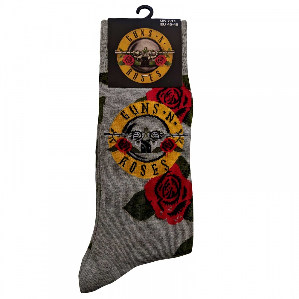 Guns n Roses Bullet Logo & Roses Socks (7-11)