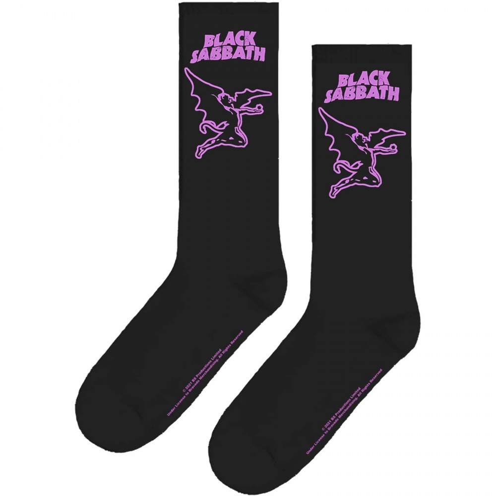 Black Sabbath Purple Logo & Demon Socks (7-11)