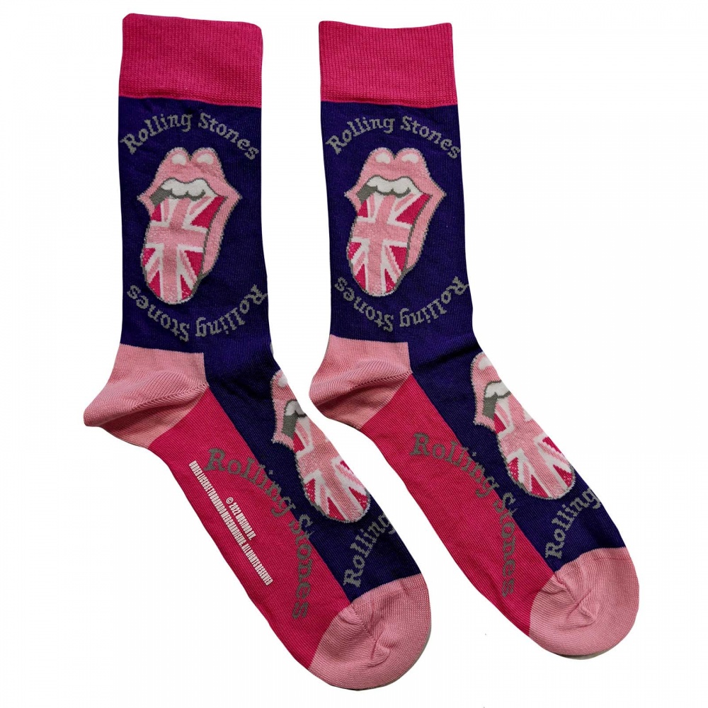 The Rolling Stones UK Flag Tongue Socks (7-11)