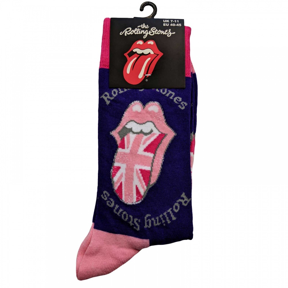 The Rolling Stones UK Flag Tongue Socks (7-11)