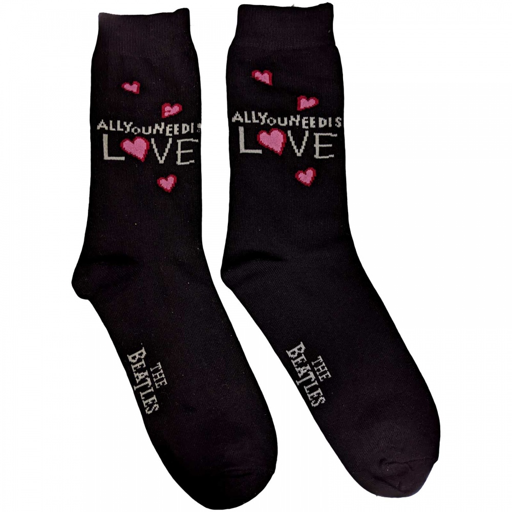 The Beatles All You Need Is Love Black Socks (7-11)