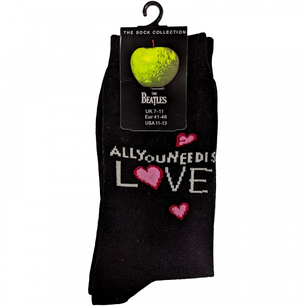 The Beatles All You Need Is Love Black Socks (7-11)