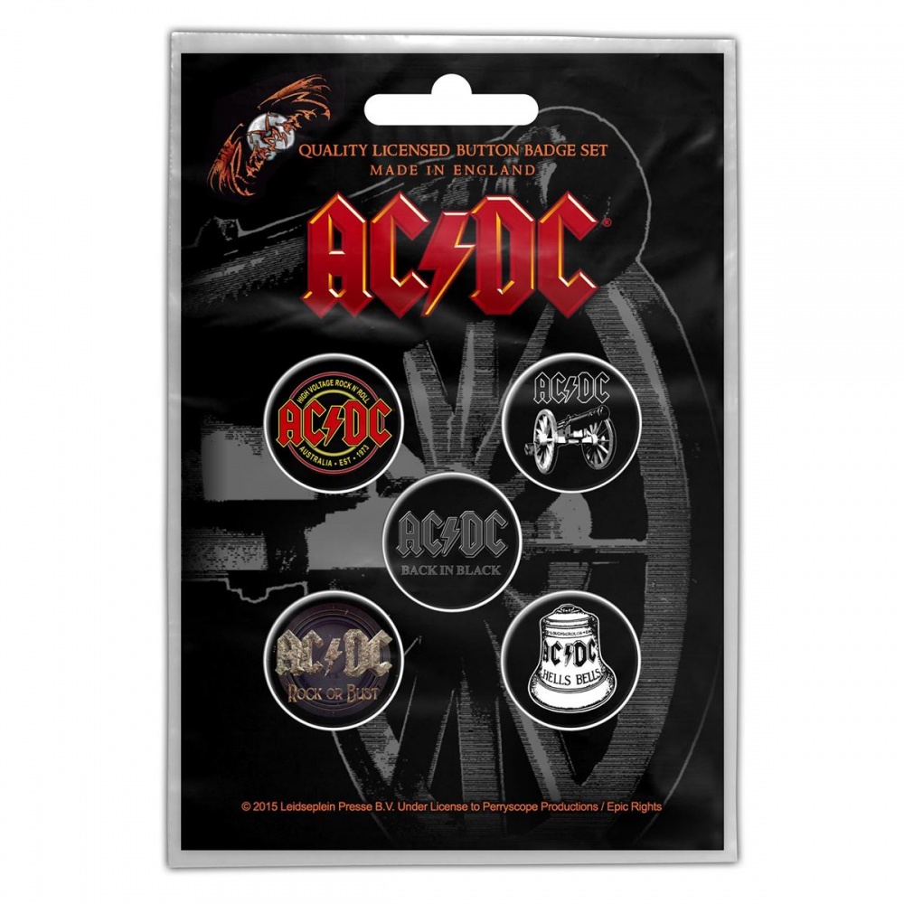 AC/DC For Those About To Rock Button Badge Set