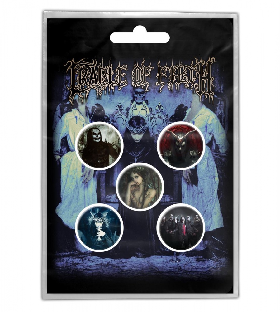 Cradle of Filth Cryptoriana Button Badge Set