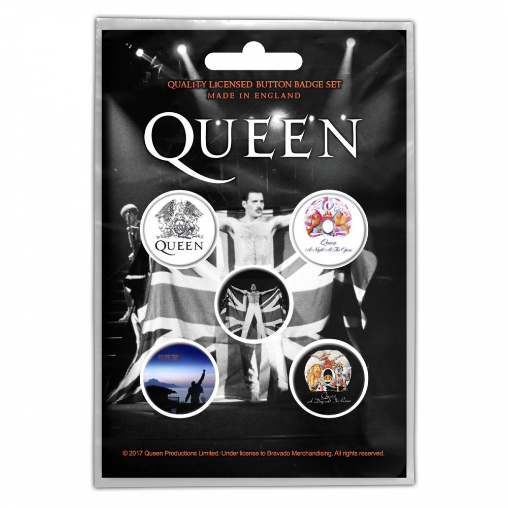 Queen Freddie Button Badge Set