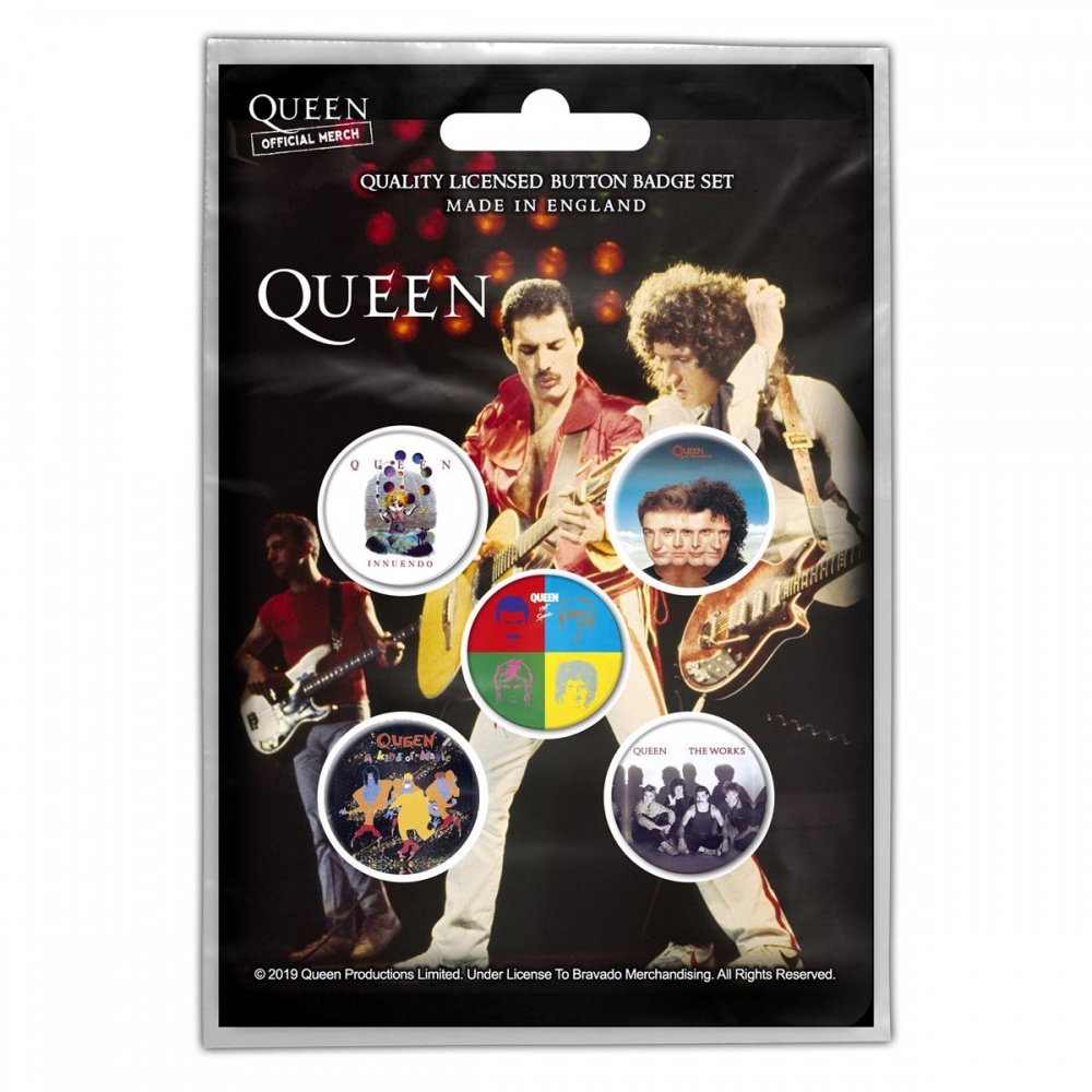 Queen Later Albums Button Badge Set