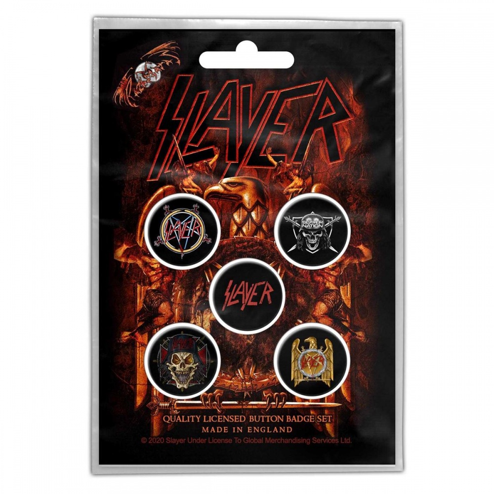 Slayer Eagle Button Badge Set