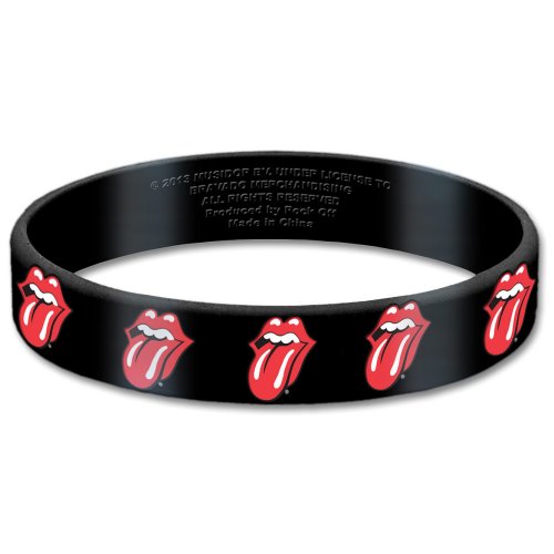 The Rolling Stones Tongue  Gummy Wristband