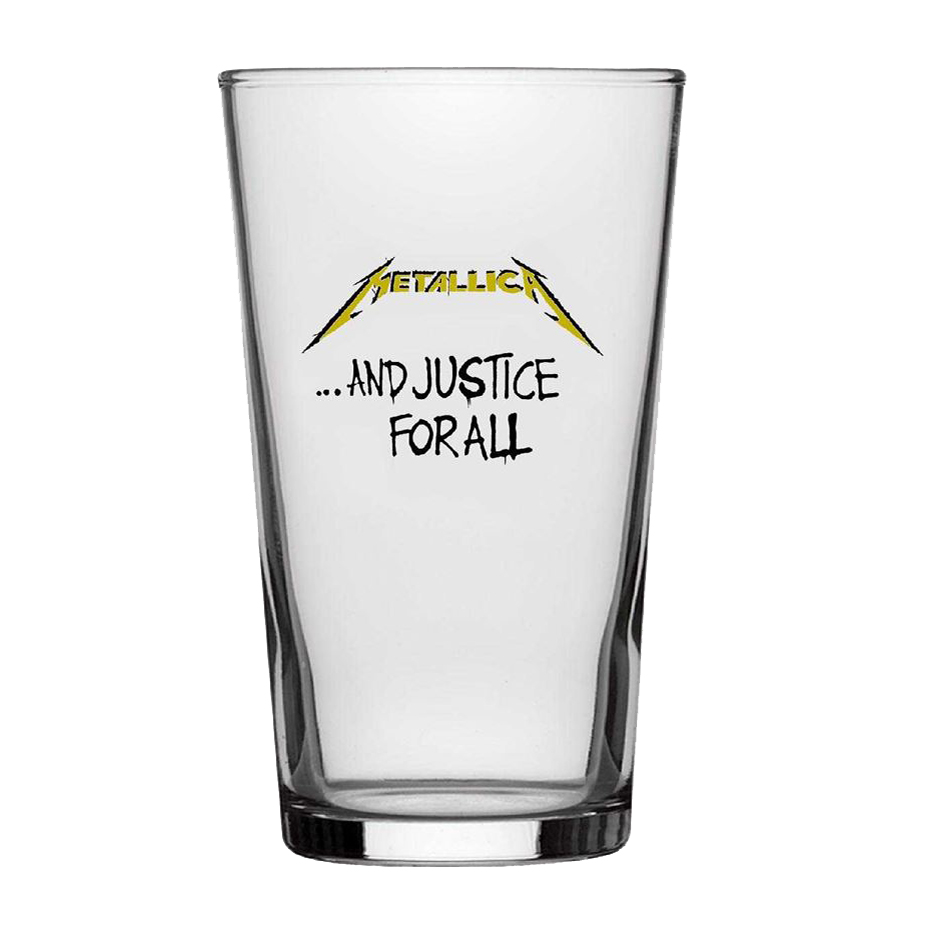 Metallica ...And Justice For All Beer Glass