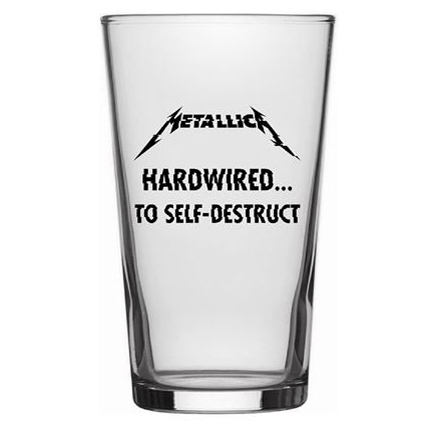 Metallica Hardwired... To Self-Destruct Beer Glass