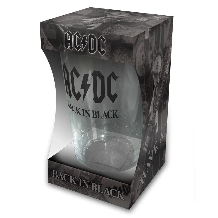 AC/DC Back In Black Beer Glass