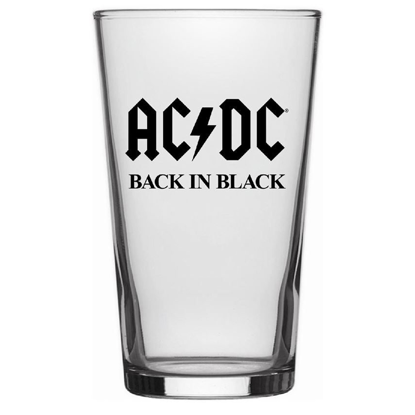 AC/DC Back In Black Beer Glass