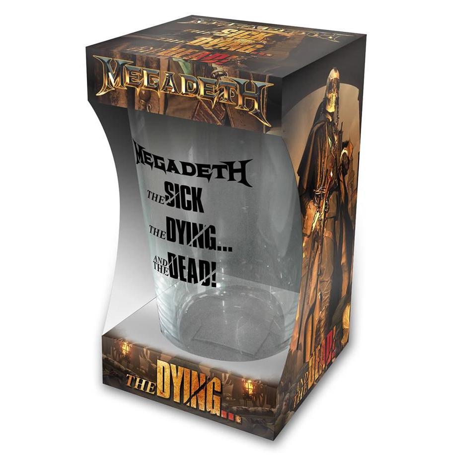 Megadeth The Sick The Dying and The Dead! Beer Glass