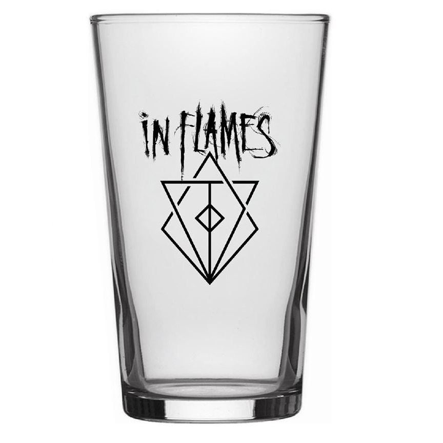 In Flames Battles Beer Glass