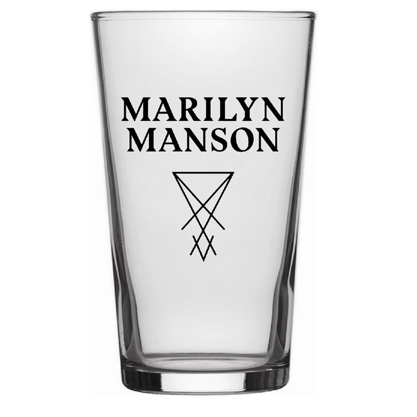 Marilyn Manson Logo Beer Glass