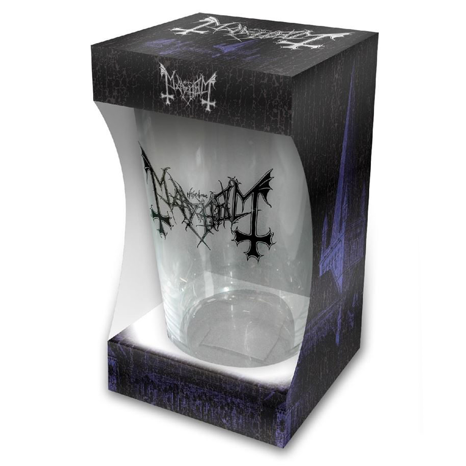 Mayhem Logo Beer Glass