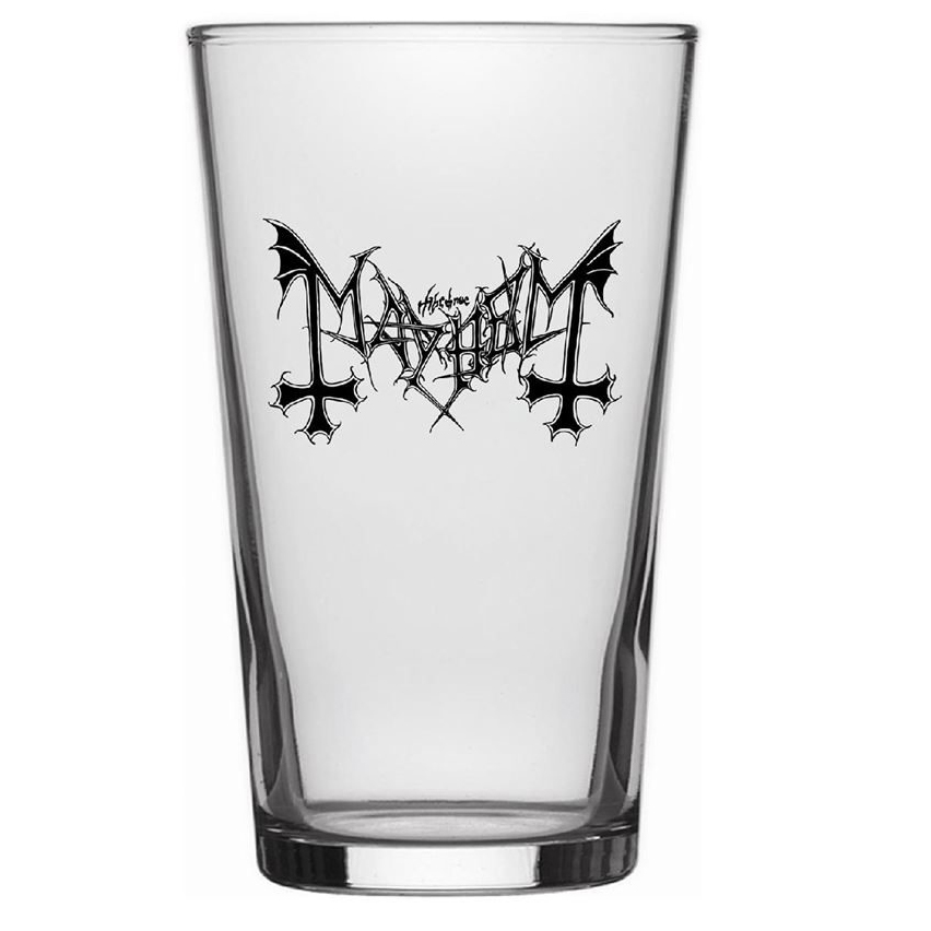 Mayhem Logo Beer Glass