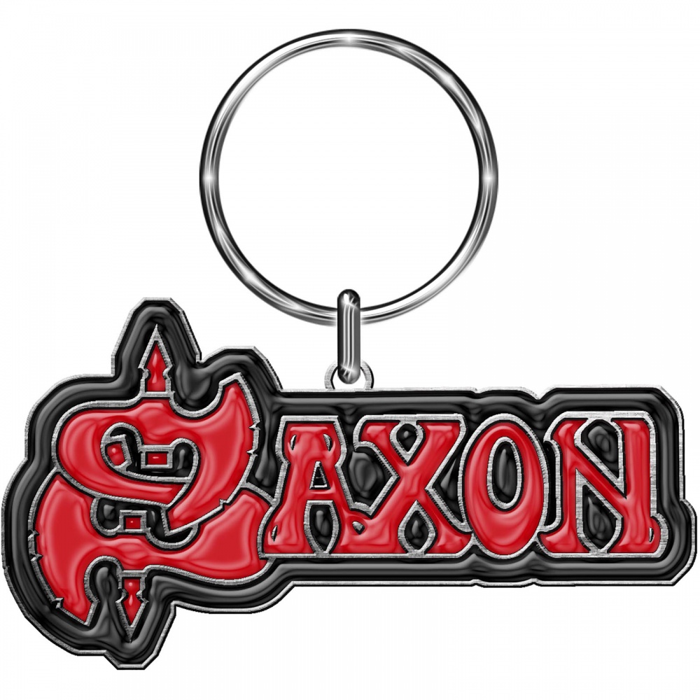 Saxon Logo Metal Keyring
