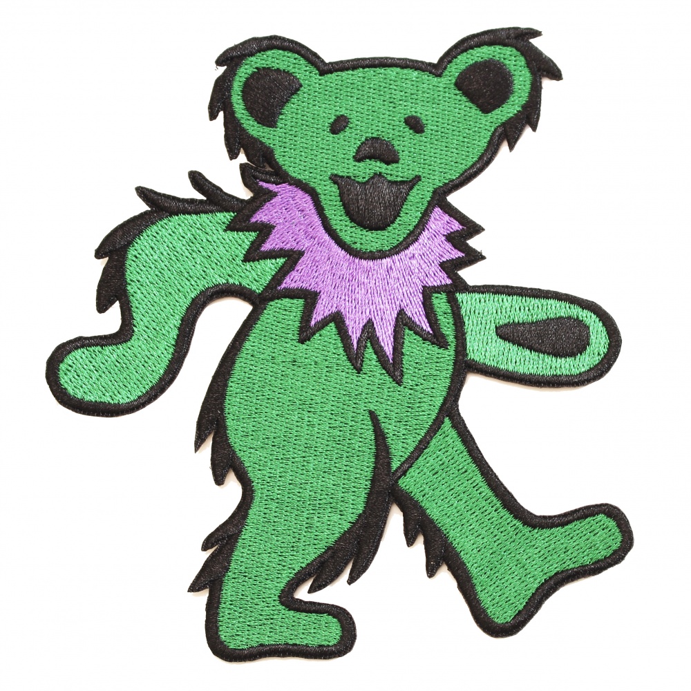 Grateful Dead Green Dancing Bear Patch