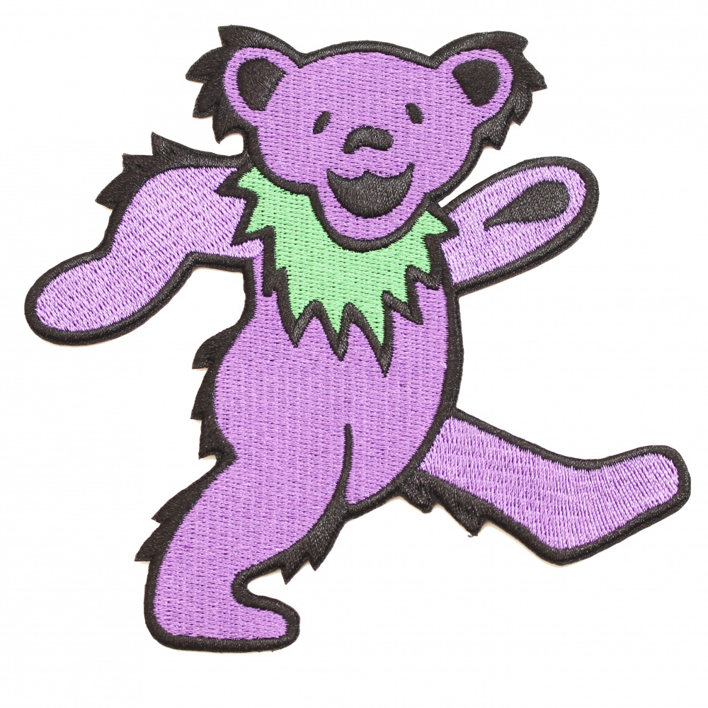 Grateful Dead Purple Dancing Bear Patch