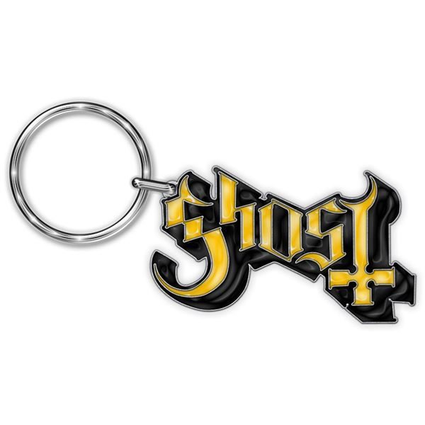 Ghost Logo Metal Keyring