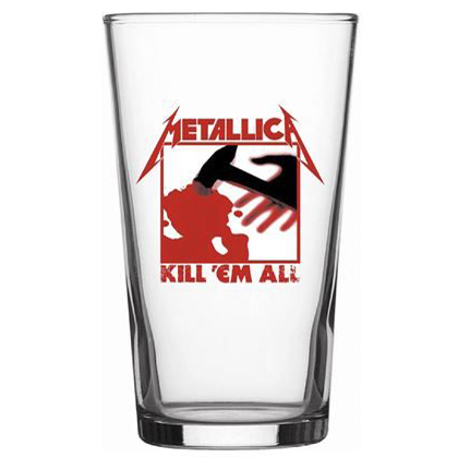 Metallica Kill 'Em All Beer Glass