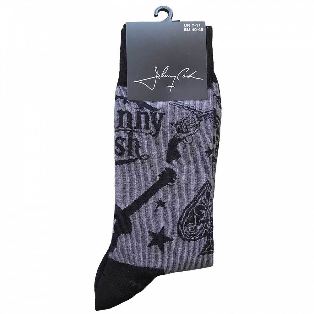 Johnny Cash Guitars & Guns Socks (7-11)