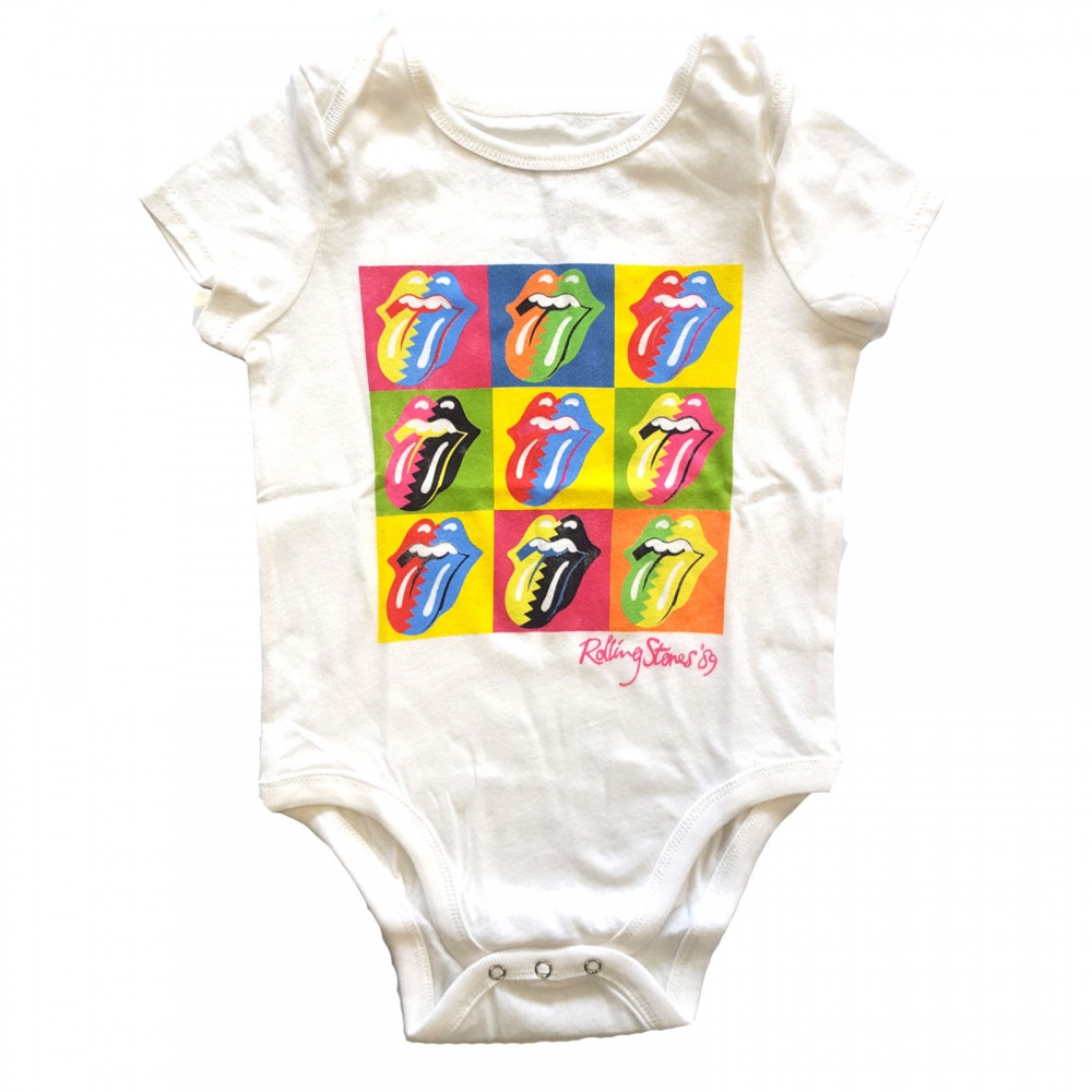 The Rolling Stones Two Tone Tongues Baby Grow