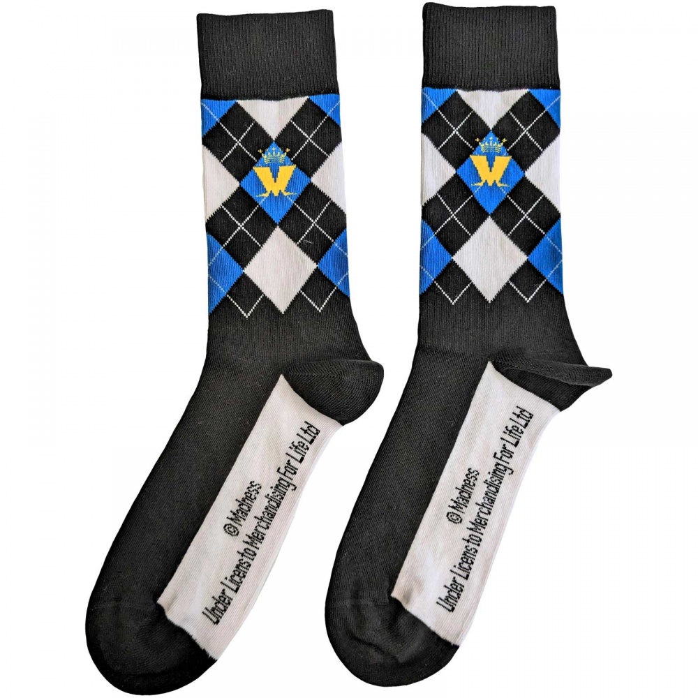 Madness Logo Blue Diamond Socks (7-11)