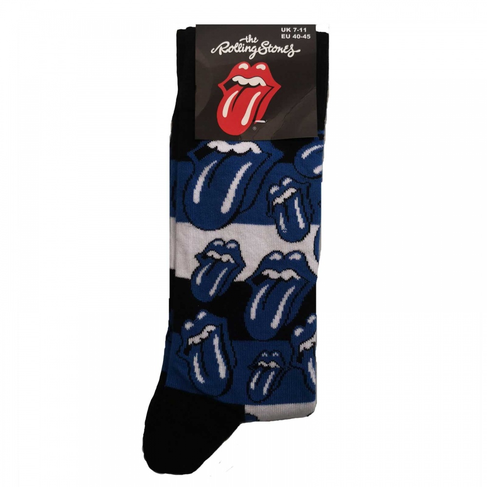 The Rolling Stones Blue Tongues Socks (7-11)