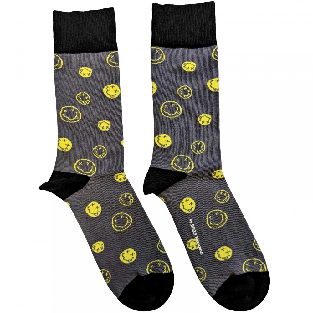 Nirvana Mixed Happy Faces Socks (7-11)