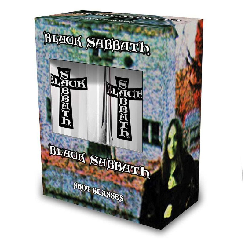 Black Sabbath Cross Logo Shot Glasses