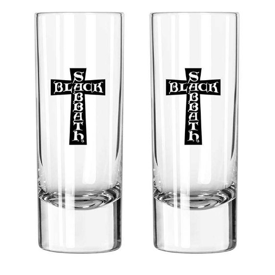 Black Sabbath Cross Logo Shot Glasses