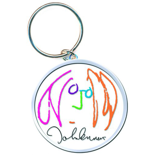 John Lennon Self Portrait Metal Keyring