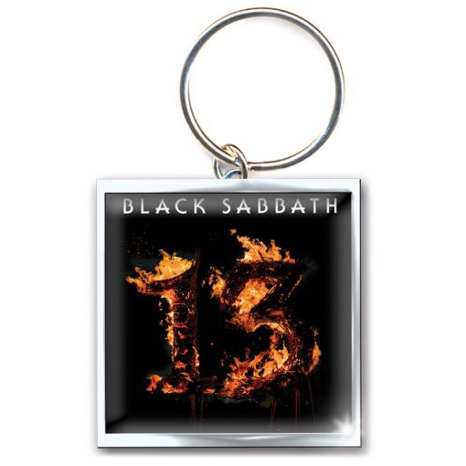 Black Sabbath 13 Flames Metal Keyring