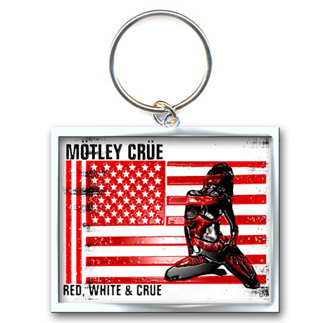 Motley Crue Red, White & Crue Metal Keyring