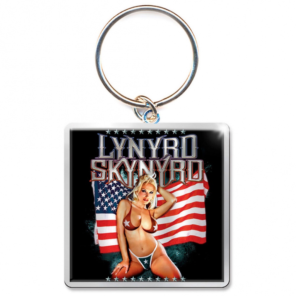 Lynyrd Skynyrd American Flag Metal Keyring