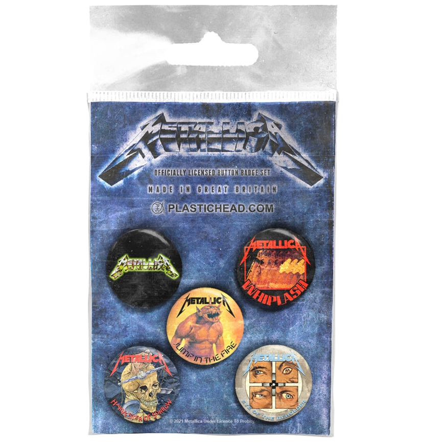 Metallica The Singles Button Badge Set