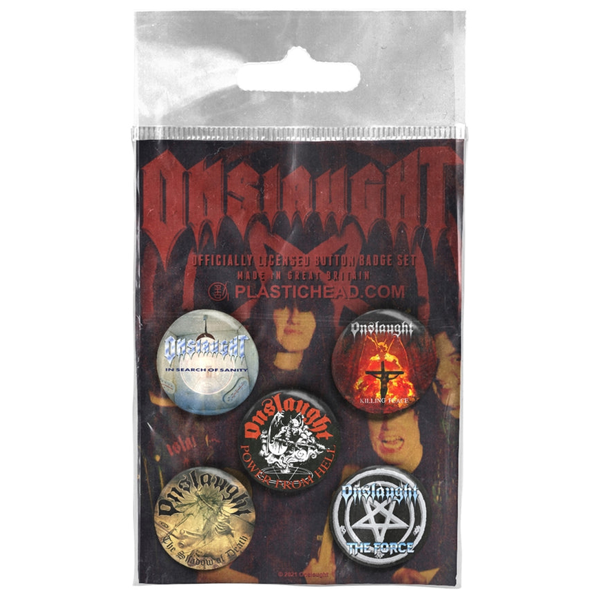 Onslaught Button Badge Set