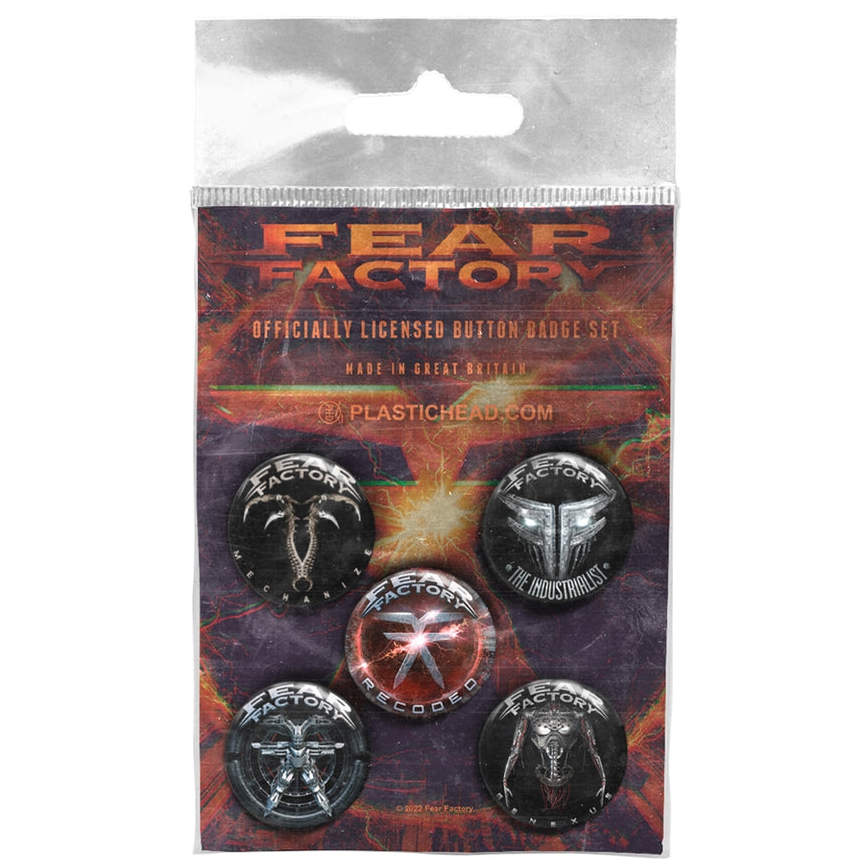 Fear Factory Albums 2010 - 2021 Button Badge Set