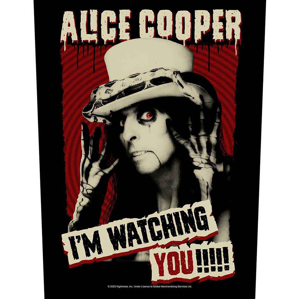 Alice Cooper I'm Watching You Back Patch