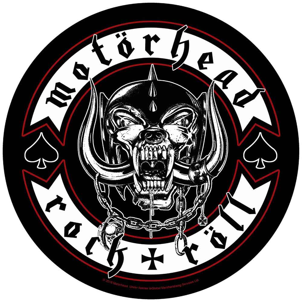 Motorhead Rock + Roll Biker Back Patch