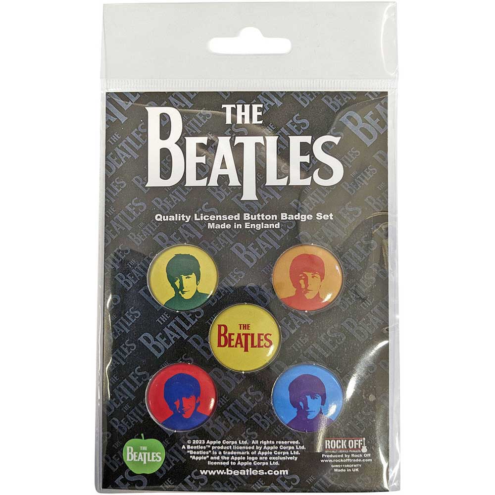 The Beatles Pop Art Button Badge Set