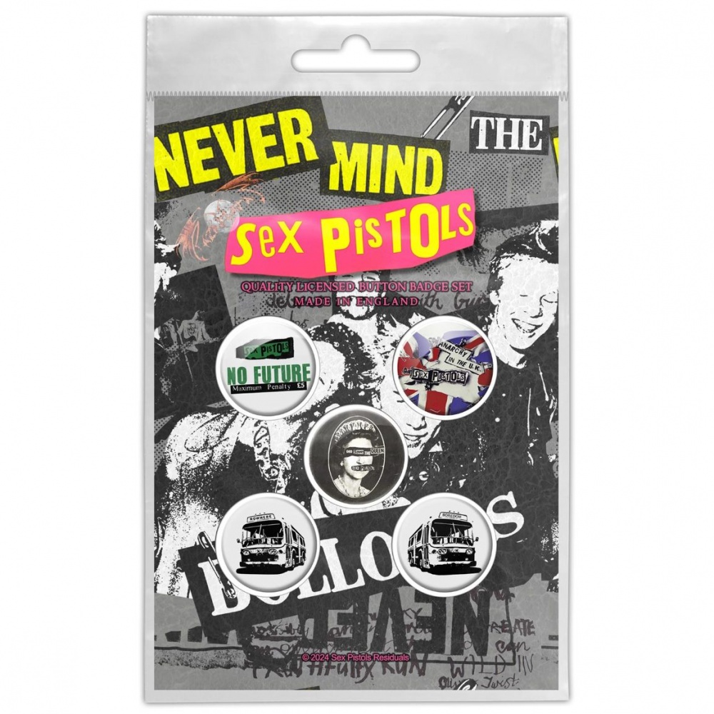 Sex Pistols Never Mind The Bollocks Button Badge Set