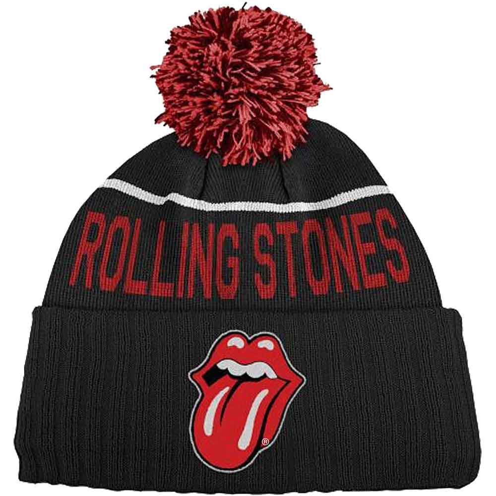 The Rolling Stones Tongue Bobble Beanie Hat